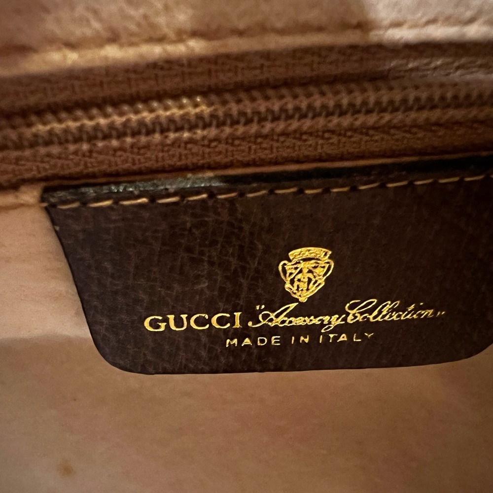 Vintage Gucci Ophidia Web Stripe Brown Canvas Leather Crossbody - Picture 11 of 16